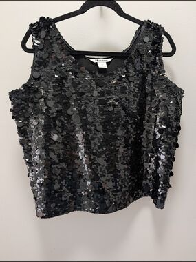 Vtg Nygard Collection Silk Sequin Top